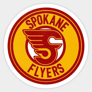 Defunct Spokane Flyers WIHL Hockey 1970 Sticker